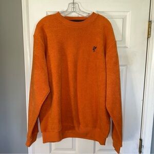 Ashworth Orange Crewneck Sweater Cozy Knit Design